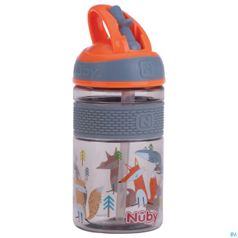 Nuby gobelet 2en1 paille dure en tritan 360ml 36m+