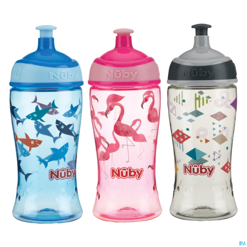 Nuby gobelet sportif pop-up tritan 360 ml  3ans+