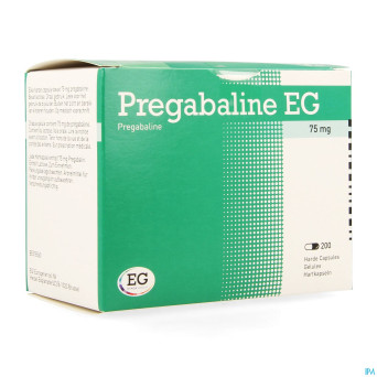 Pregabaline eg  75mg caps dur   blist. 200 x  75mg