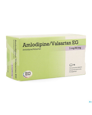 Amlodipine valsartan eg  5mg/ 80mg comp pell  98
