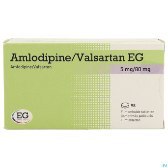 Amlodipine valsartan eg  5mg/ 80mg comp pell  98