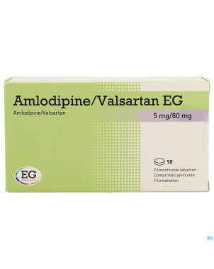 Amlodipine valsartan eg  5mg/ 80mg comp pell  98