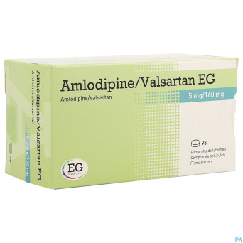 Amlodipine valsartan eg  5mg/160mg comp pell  98