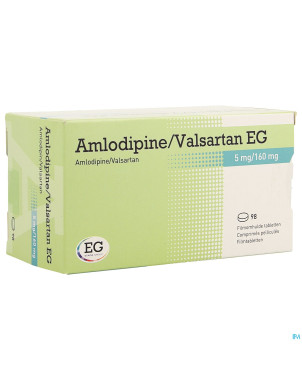 Amlodipine valsartan eg  5mg/160mg comp pell  98