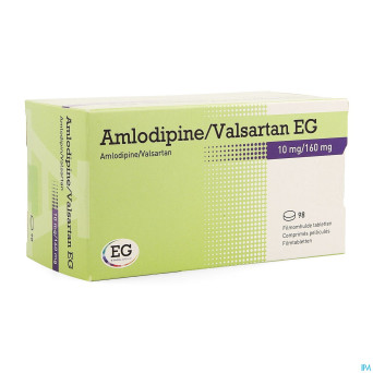 Amlodipine valsartan eg 10mg/160mg comp pell  98