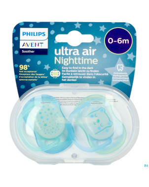 Philips avent sucette +0m air night mix