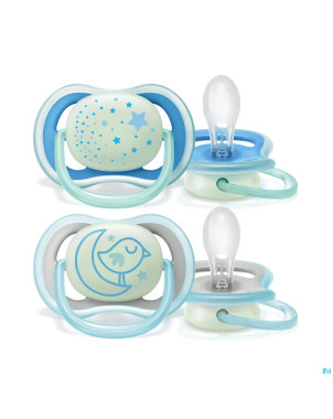 Philips avent sucette +6m air night boy