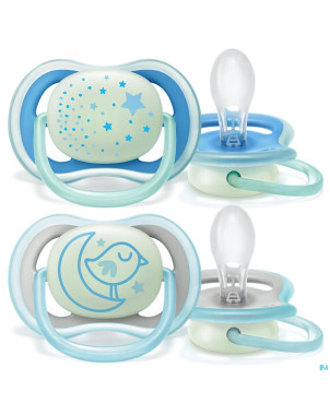 Philips avent sucette +6m air night boy
