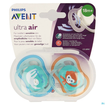 Philips avent sucette +18m air singe leopard