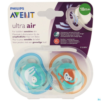 Philips avent sucette +18m air singe leopard
