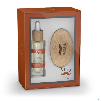 Vitry coffret huile soin barbe 30ml + brosse barbe