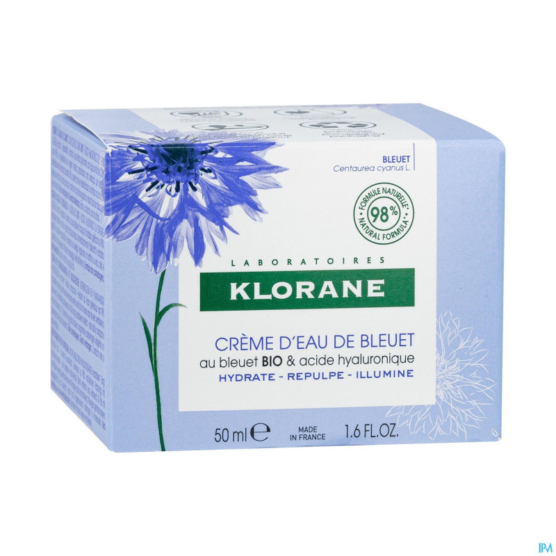 Klorane visage bleuet creme eau    50ml