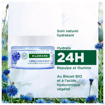 Klorane visage bleuet creme eau    50ml