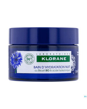 Klorane visage bleuet bain hydra nuit    50ml