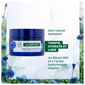 Klorane visage bleuet bain hydra nuit    50ml