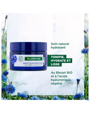 Klorane visage bleuet bain hydra nuit    50ml
