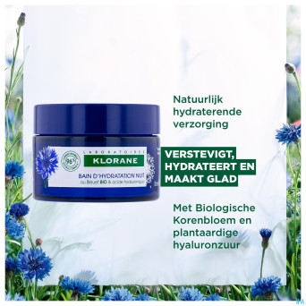 Klorane visage bleuet bain hydra nuit    50ml