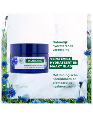 Klorane visage bleuet bain hydra nuit    50ml