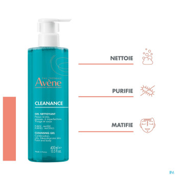 Avene cleanance gel nettoyant 400ml