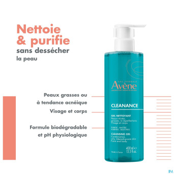 Avene cleanance gel nettoyant 400ml
