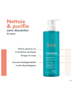 Avene cleanance gel nettoyant 400ml
