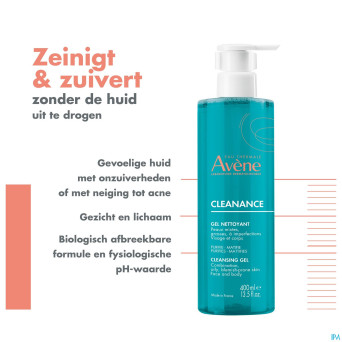 Avene cleanance gel nettoyant 400ml