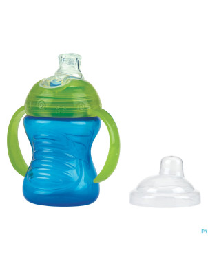 Nuby gobelet a/goutte swirl 6m+ bleu