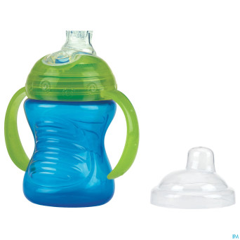 Nuby gobelet a/goutte swirl 6m+ bleu