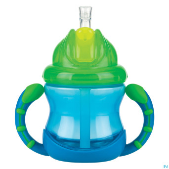 Nuby gobelet a/goutte flip-it ans. 240ml 12m+ bleu