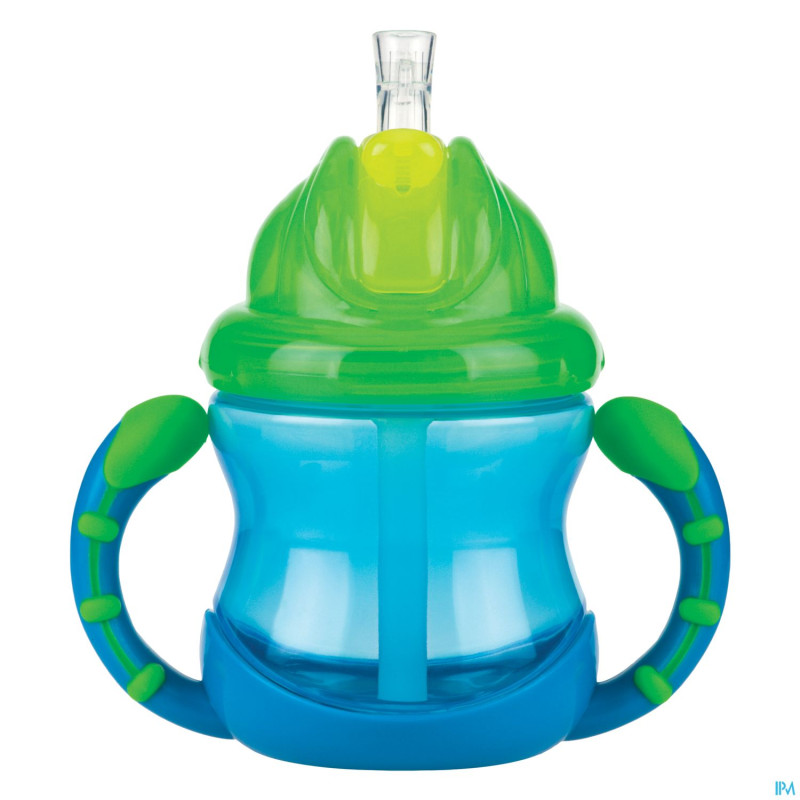 Nuby gobelet a/goutte flip-it ans. 240ml 12m+ bleu