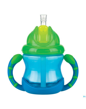Nuby gobelet a/goutte flip-it ans. 240ml 12m+ bleu