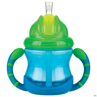 Nuby gobelet a/goutte flip-it ans. 240ml 12m+ bleu