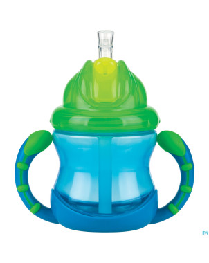 Nuby gobelet a/goutte flip-it ans. 240ml 12m+ bleu