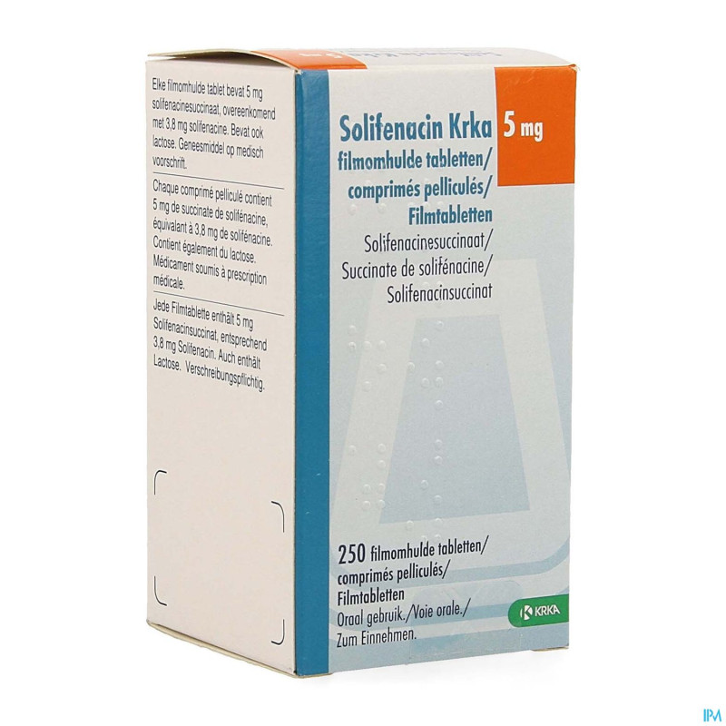 Solifenacin krka  5mg comp pell 250 x  5mg
