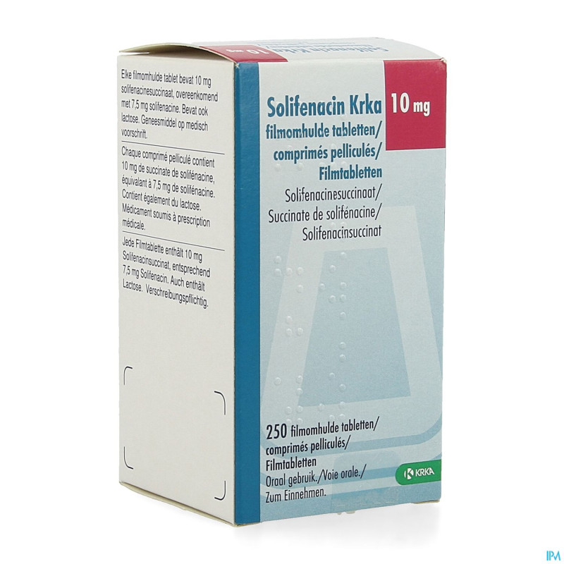 Solifenacin krka 10mg comp pell 250 x 10mg