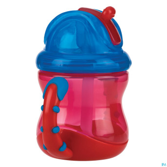 Nuby gobelet a/goutte flip-it ans. 240ml 12m+rouge