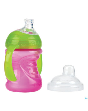 Nuby gobelet a/goutte swirl 6m+ rose