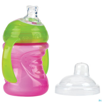 Nuby gobelet a/goutte swirl 6m+ rose