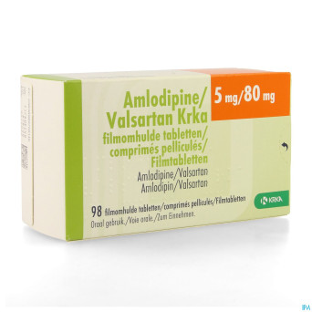 Amlodipine valsartan krka  5mg/ 80mg comp pell  98