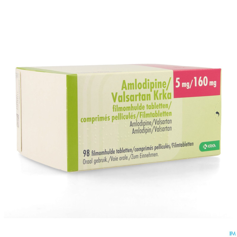 Amlodipine valsartan krka  5mg/160mg comp pell  98