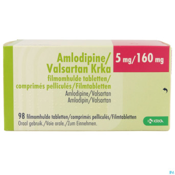 Amlodipine valsartan krka  5mg/160mg comp pell  98