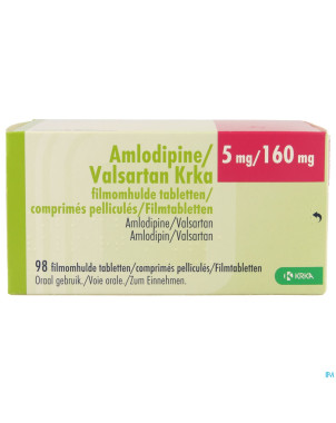 Amlodipine valsartan krka  5mg/160mg comp pell  98