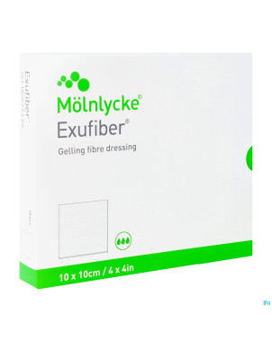 Exufiber ag gel.fibre dressing ster   10 x 10cm 10