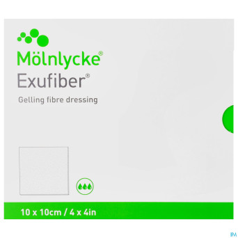 Exufiber ag gel.fibre dressing ster   10 x 10cm 10