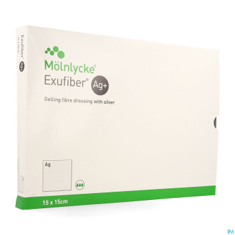Exufiber ag gel.fibre dressing ster   15 x 15cm 10