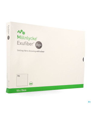 Exufiber ag gel.fibre dressing ster   15 x 15cm 10