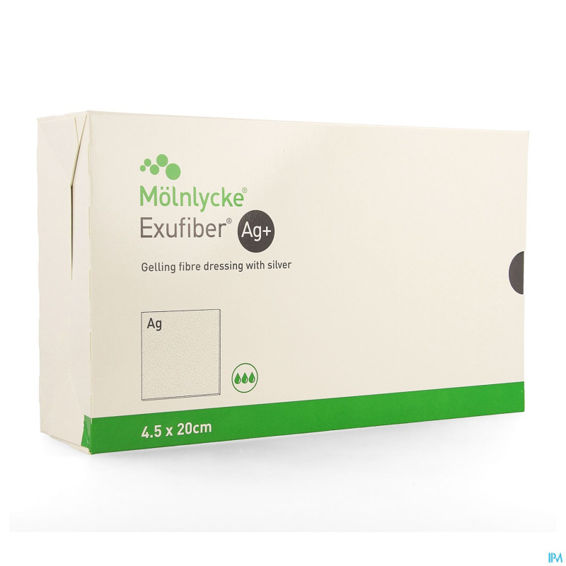 Exufiber ag gel.fibre dressing st meche  4,5x20 10