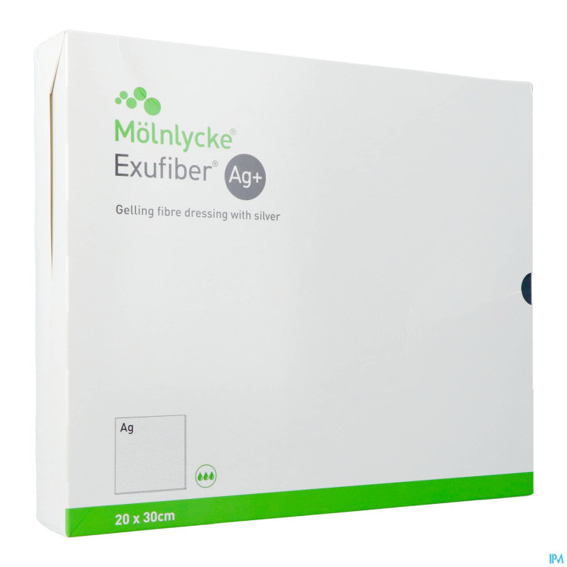 Exufiber ag gel.fibre dressing ster   20 x 30cm  5