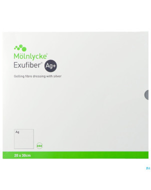 Exufiber ag gel.fibre dressing ster   20 x 30cm  5