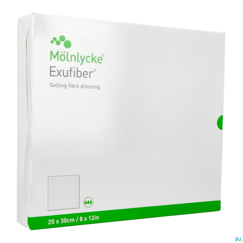 Exufiber gelling fibre dressing ster  20 x 30cm  5